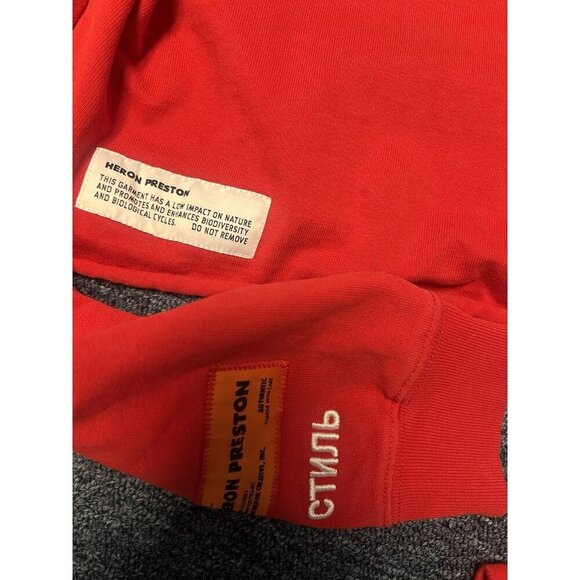 heron preston cropped red crewneck different sz small Authentic RARE - Picture 5 of 15